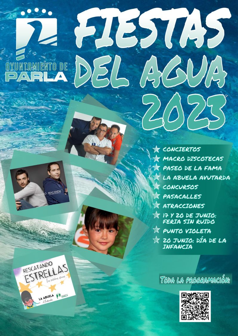 Cartelería oficial del Ayuntamiento para las Fiestas del Agua 2023 Cartel oficial de las Fiestas del Agua